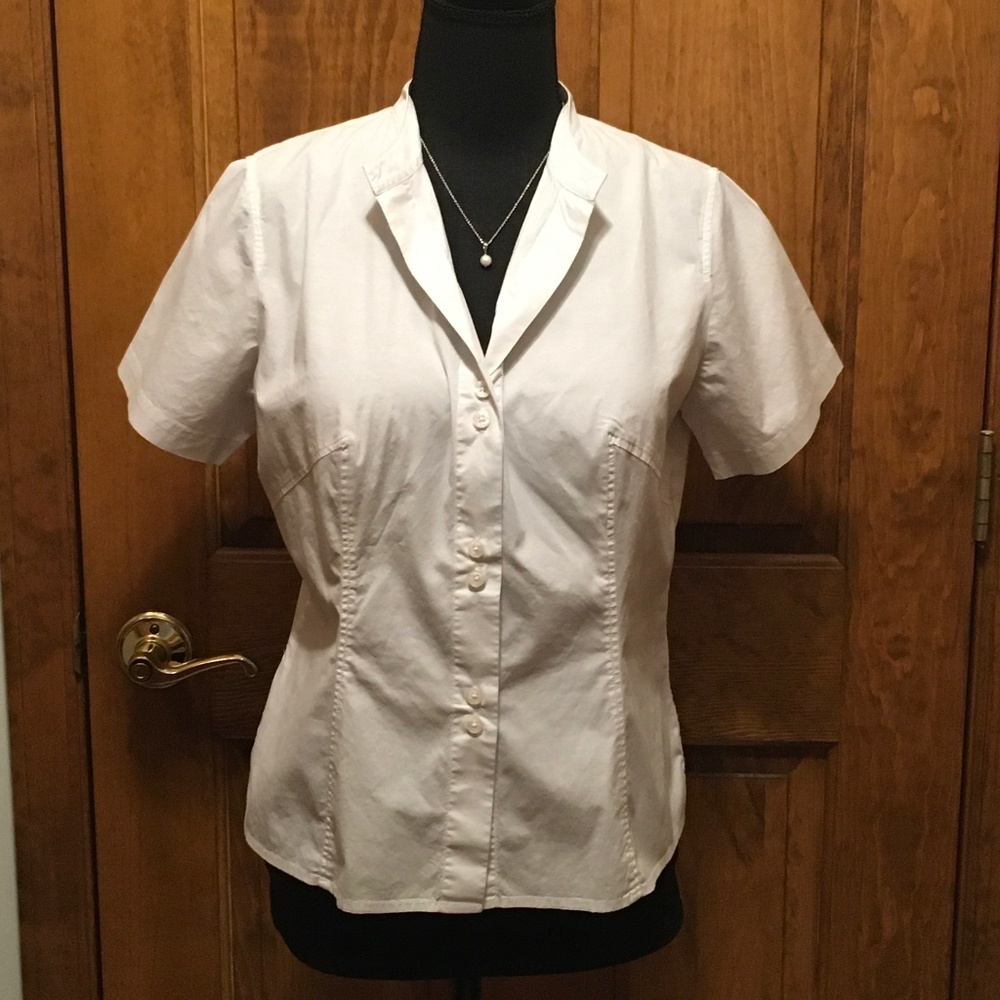 Mossimo Women’s Shortsleeved Blouse, Medium, White